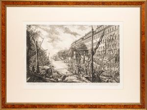 Lotto composto da tre stampe raffiguranti vedute di Roma  - Asta Incanti d'Arte - Associazione Nazionale - Case d'Asta italiane