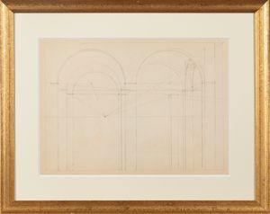 Ippolito Caffi : Studi di prospettiva  - Asta Incanti d'Arte - Associazione Nazionale - Case d'Asta italiane