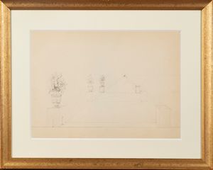 Ippolito Caffi : Studi di prospettiva  - Asta Incanti d'Arte - Associazione Nazionale - Case d'Asta italiane