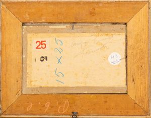 Carlo Follini : Campagna romana, tramonto  - Asta Incanti d'Arte - Associazione Nazionale - Case d'Asta italiane