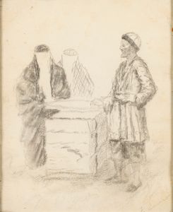 Scuola italiana, secolo XIX - Studio di figure