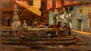 Scuola italiana, secolo XIX - Lavandaie