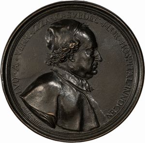 Lotto di nove medaglie commemorative in bronzo. Fine secolo XVII/metà secolo XVIII  - Asta Incanti d'Arte - Associazione Nazionale - Case d'Asta italiane