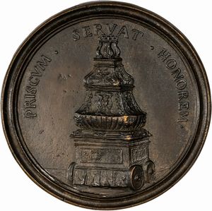 Lotto di nove medaglie commemorative in bronzo. Fine secolo XVII/metà secolo XVIII  - Asta Incanti d'Arte - Associazione Nazionale - Case d'Asta italiane