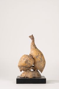 Guido Cacciapuoti - Scultura in terracotta raffigurante due tacchini