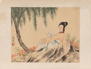 SEI DIPINTI SU SETA  - Asta Incanti d'Arte - Associazione Nazionale - Case d'Asta italiane