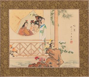 SEI DIPINTI SU SETA  - Asta Incanti d'Arte - Associazione Nazionale - Case d'Asta italiane