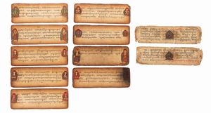 LOTTO DI TRENTADUE PAGINE DI MANOSCRITTO CON PREGHIERE  - Asta Incanti d'Arte - Associazione Nazionale - Case d'Asta italiane