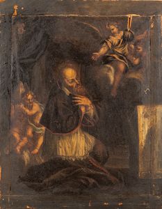 Scuola dell'Italia centrale, secolo XVII - Estasi di un Santo