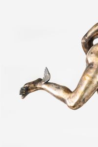 Candelabro con fusto in foggia di Mercurio volante da Giambologna  - Asta Incanti d'Arte - Associazione Nazionale - Case d'Asta italiane