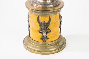 Candelabro con fusto in foggia di Mercurio volante da Giambologna  - Asta Incanti d'Arte - Associazione Nazionale - Case d'Asta italiane