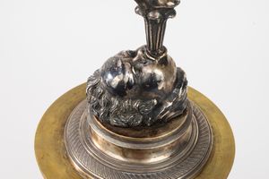 Candelabro con fusto in foggia di Mercurio volante da Giambologna  - Asta Incanti d'Arte - Associazione Nazionale - Case d'Asta italiane