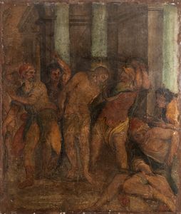 Imitatore di Sebastiano Luciani, detto Sebastiano del Piombo - Flagellazione