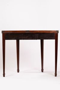 Tavolo da parete demi lune con piano a libro, secolo XIX  - Asta Incanti d'Arte - Associazione Nazionale - Case d'Asta italiane