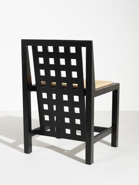MANIFATTURA ITALIANA : Quattro sedie ispirate al mod. 325 D.S.4 di Charles Rennie Mackintosh .  - Asta Asta 503 | DESIGN E ARTI DECORATIVE DEL NOVECENTO Virtuale - Associazione Nazionale - Case d'Asta italiane