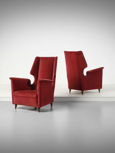 GIUSEPPE AMEDEO GORI : attribuito. Coppia di poltrone, Firenze.  - Asta Asta 503 | DESIGN E ARTI DECORATIVE DEL NOVECENTO Virtuale - Associazione Nazionale - Case d'Asta italiane