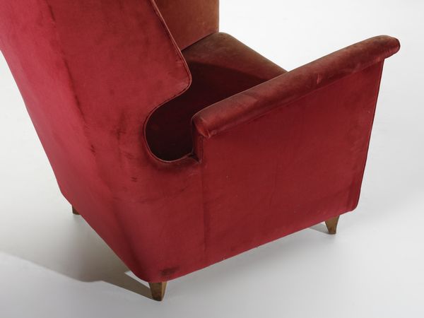 GIUSEPPE AMEDEO GORI : attribuito. Coppia di poltrone, Firenze.  - Asta Asta 503 | DESIGN E ARTI DECORATIVE DEL NOVECENTO Virtuale - Associazione Nazionale - Case d'Asta italiane