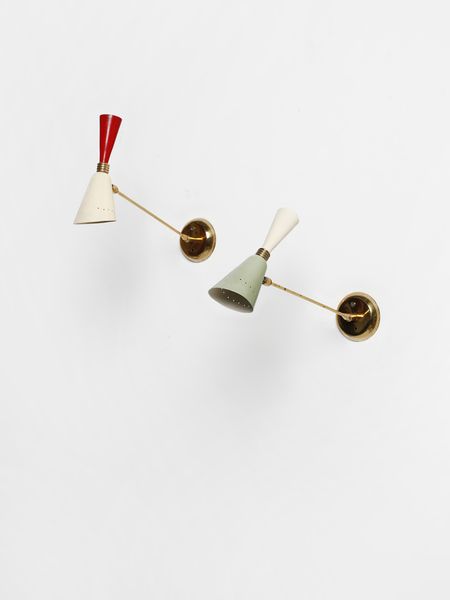 MANIFATTURA ITALIANA : Coppia di lampade da parete.  - Asta Asta 503 | DESIGN E ARTI DECORATIVE DEL NOVECENTO Virtuale - Associazione Nazionale - Case d'Asta italiane