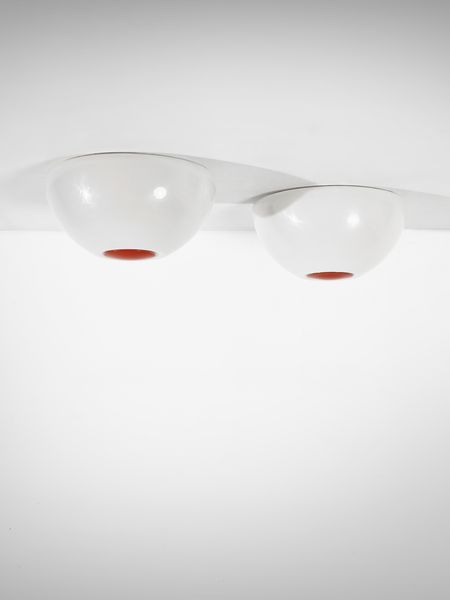 MARTINELLI LUCE : Coppia di grandi lampade a plafone.  - Asta Asta 503 | DESIGN E ARTI DECORATIVE DEL NOVECENTO Virtuale - Associazione Nazionale - Case d'Asta italiane