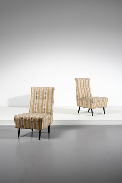 MANIFATTURA ITALIANA : Coppia di poltroncine.  - Asta Asta 503 | DESIGN E ARTI DECORATIVE DEL NOVECENTO Virtuale - Associazione Nazionale - Case d'Asta italiane