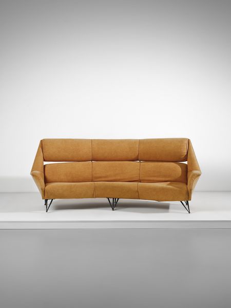 MANIFATTURA ITALIANA : Divano a tre posti.  - Asta Asta 503 | DESIGN E ARTI DECORATIVE DEL NOVECENTO Virtuale - Associazione Nazionale - Case d'Asta italiane