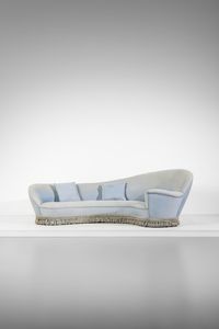 FEDERICO MUNARI : Divano curvo.  - Asta Asta 503 | DESIGN E ARTI DECORATIVE DEL NOVECENTO Virtuale - Associazione Nazionale - Case d'Asta italiane