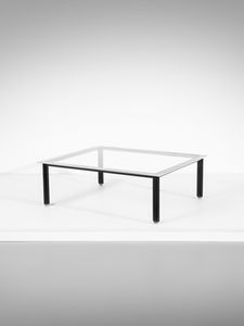 LUIGI CACCIA DOMINIONI - Tavolino da salotto della serie Fasce Cromate per Azucena, Milano.