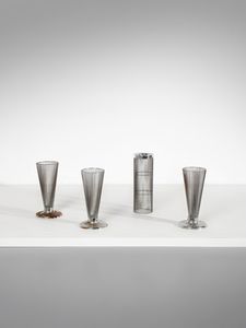 WARREN PLATNER : nello stile di. Tre portaombrelli e un posacenere.  - Asta Asta 503 | DESIGN E ARTI DECORATIVE DEL NOVECENTO Virtuale - Associazione Nazionale - Case d'Asta italiane