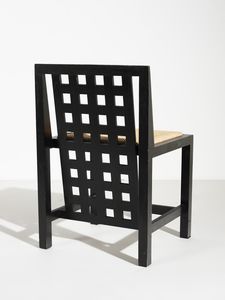 MANIFATTURA ITALIANA : Quattro sedie ispirate al mod. 325 D.S.4 di Charles Rennie Mackintosh .  - Asta Asta 503 | DESIGN E ARTI DECORATIVE DEL NOVECENTO Virtuale - Associazione Nazionale - Case d'Asta italiane