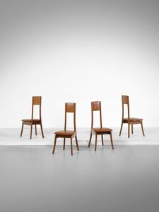 ANGELO MANGIAROTTI - Quattro sedie della serie programma S11 per La Fonte del Mobile.
