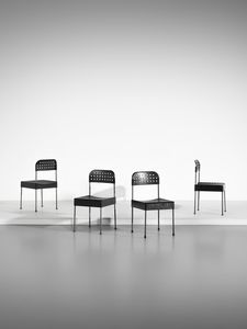 ENZO MARI - Quattro sedie della collezione Atlantide mod. Box per Driade, Italia.