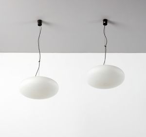 GRECO ILLUMINAZIONE - Coppia di lampade a sospensione mod. Disco .