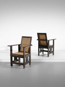 MANIFATTURA ITALIANA - Coppia di poltrone.