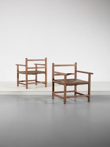 MANIFATTURA ITALIANA : Coppia di poltroncine.  - Asta Asta 503 | DESIGN E ARTI DECORATIVE DEL NOVECENTO Virtuale - Associazione Nazionale - Case d'Asta italiane