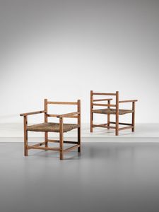 MANIFATTURA ITALIANA - Coppia di poltroncine.