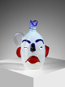 MANIFATTURA MURANESE : Anfora con volto .  - Asta Asta 503 | DESIGN E ARTI DECORATIVE DEL NOVECENTO Virtuale - Associazione Nazionale - Case d'Asta italiane