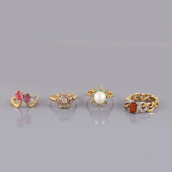 QUATTRO ANELLI  - Asta GIOIELLI DEL CUORE - Associazione Nazionale - Case d'Asta italiane