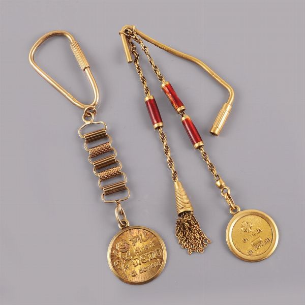 DUE PORTACHIAVI  - Asta GIOIELLI DEL CUORE - Associazione Nazionale - Case d'Asta italiane