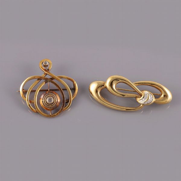 DUE SPILLE  - Asta GIOIELLI DEL CUORE - Associazione Nazionale - Case d'Asta italiane