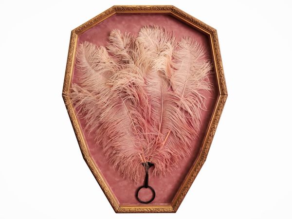 Grande ventaglio in piume di struzzo  - Asta Due case fiorentine - Associazione Nazionale - Case d'Asta italiane