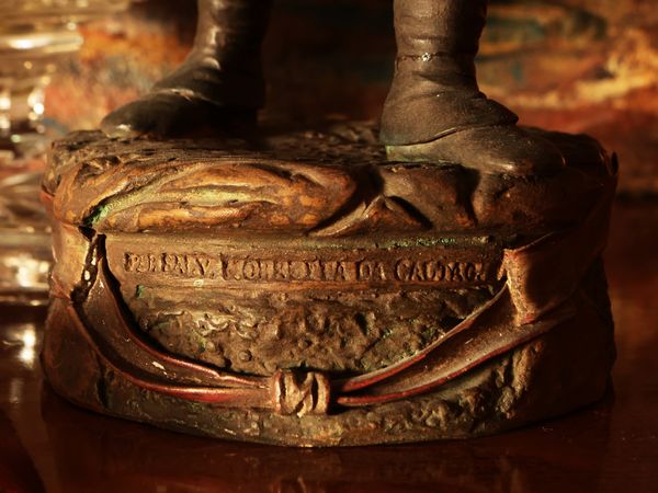 Figura da presepe in gesso policromo  - Asta Due case fiorentine - Associazione Nazionale - Case d'Asta italiane