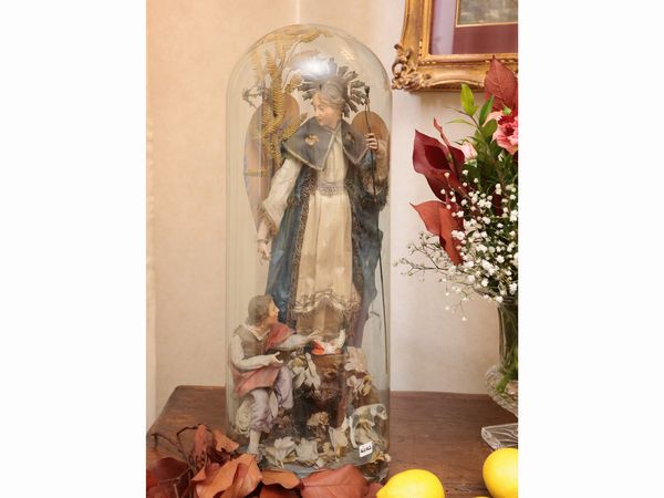 Gruppo devozionale in cartapesta  - Asta Due case fiorentine - Associazione Nazionale - Case d'Asta italiane