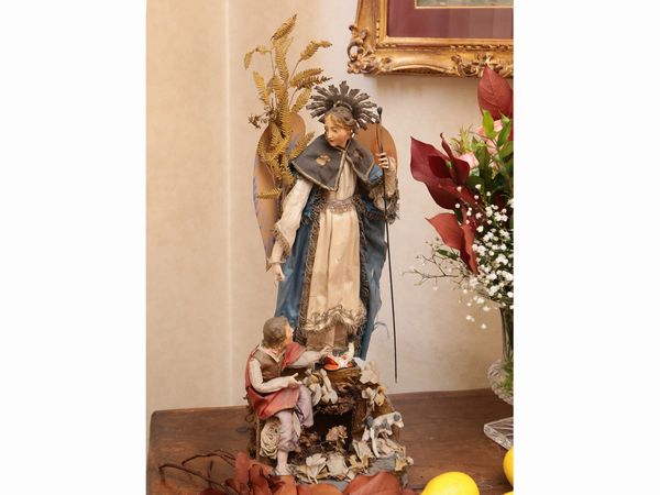 Gruppo devozionale in cartapesta  - Asta Due case fiorentine - Associazione Nazionale - Case d'Asta italiane