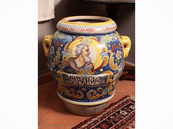 Orcio decorativo in terracotta smaltata  - Asta Due case fiorentine - Associazione Nazionale - Case d'Asta italiane