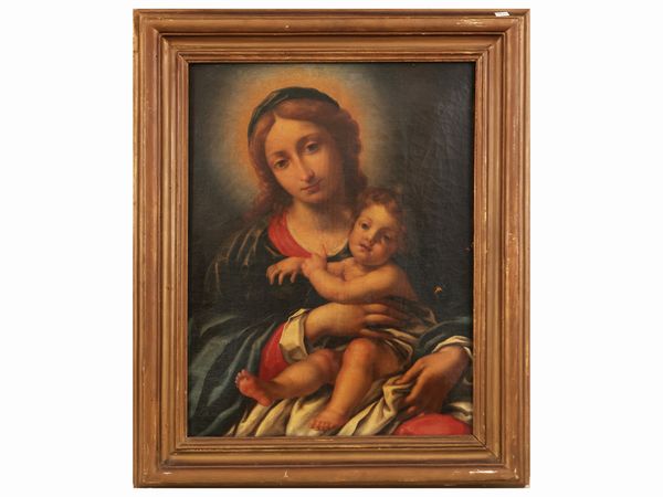 Scuola toscana : Madonna col bambino  - Asta Due case fiorentine - Associazione Nazionale - Case d'Asta italiane