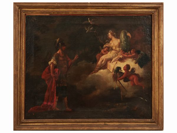 Cerchia di Donato Creti : Venere presenta le armi ad Enea  - Asta Due case fiorentine - Associazione Nazionale - Case d'Asta italiane