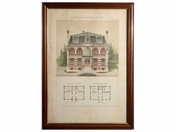 Architecture Pittoresque au XIX.me Sicle  - Asta Due case fiorentine - Associazione Nazionale - Case d'Asta italiane