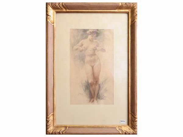 Nudo femminile  - Asta Due case fiorentine - Associazione Nazionale - Case d'Asta italiane