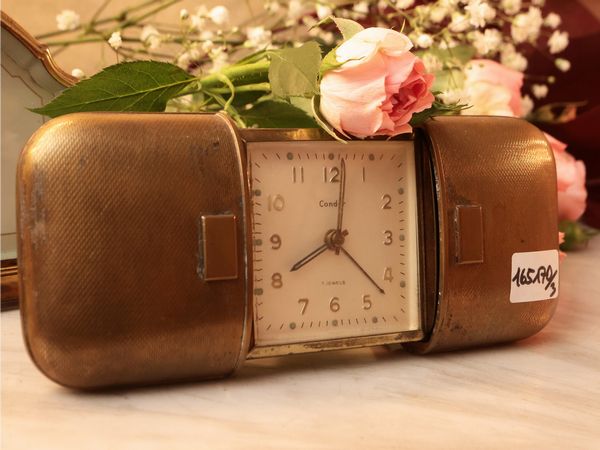 Orologio da scrivania in metallo, Kienzle  - Asta Due case fiorentine - Associazione Nazionale - Case d'Asta italiane