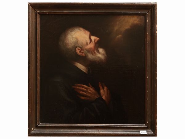 Scuola romana del XVII/XVIII secolo : San Filippo in estasi, Cerchia di Carlo Maratta  - Asta Due case fiorentine - Associazione Nazionale - Case d'Asta italiane